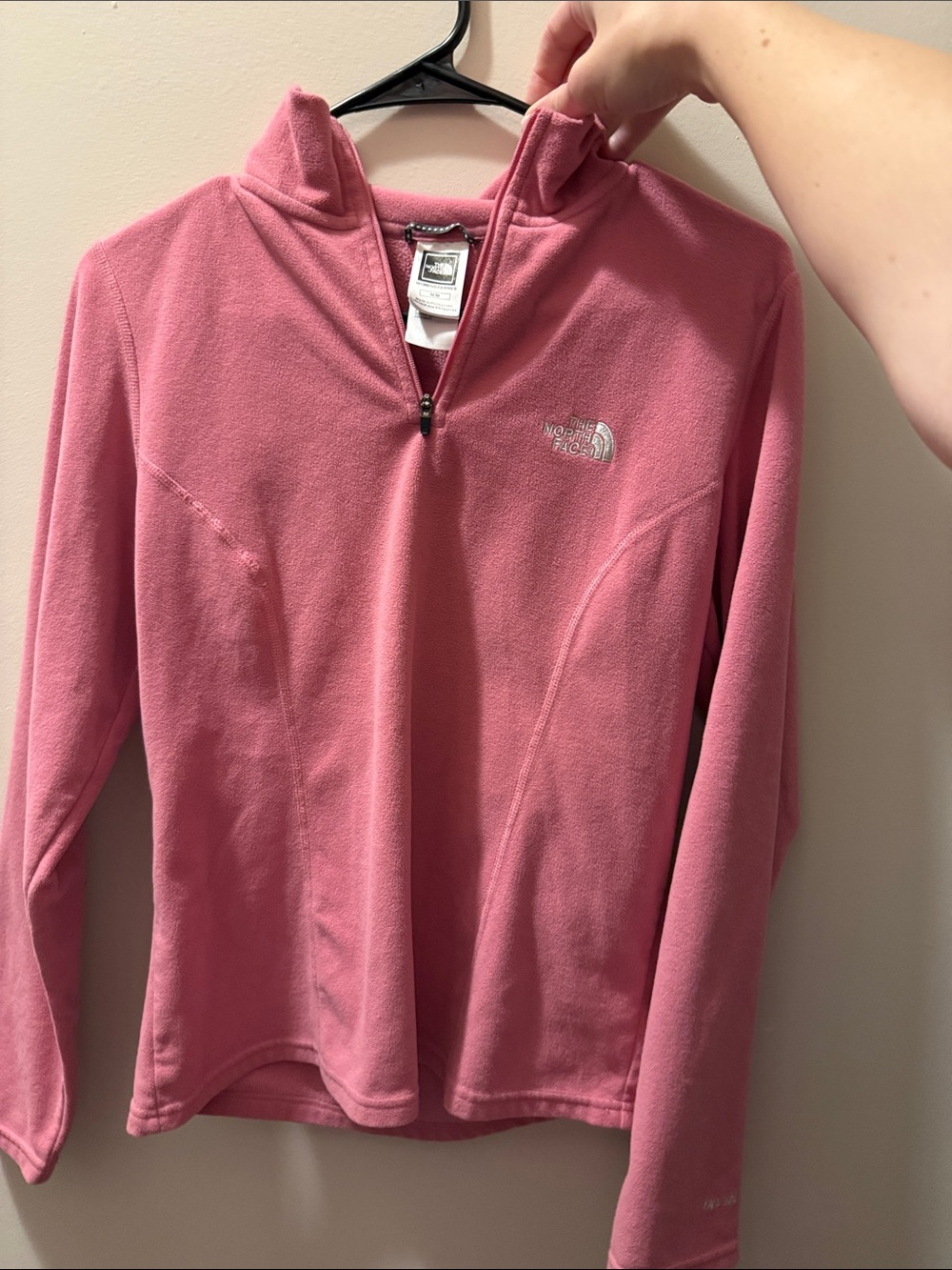 The North Face Rose Pink Quarter-Zip Fleece Pullover